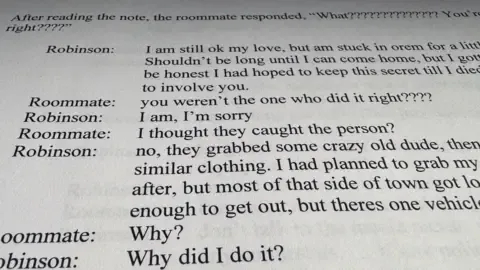 Exclusive Message Log Between Conservative Commentator Suspect and Co-resident